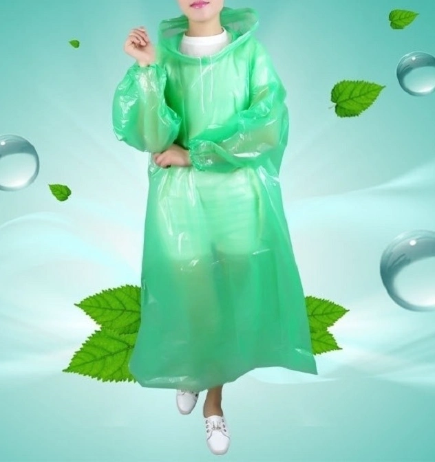 One-Time Emergency Waterproof Cloth Raincoat Disposable Adult Emergency Waterproof Raincoat Random Color Clear Travel Rainwear One Time Use Wbb17221