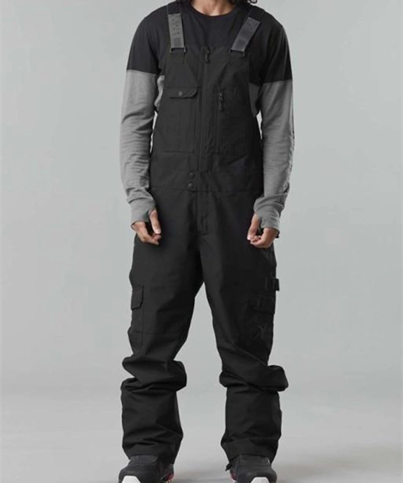 Mens Adjustable Ski Overall Bibs Ski Snow Cargo Pants Breathable Waterproof