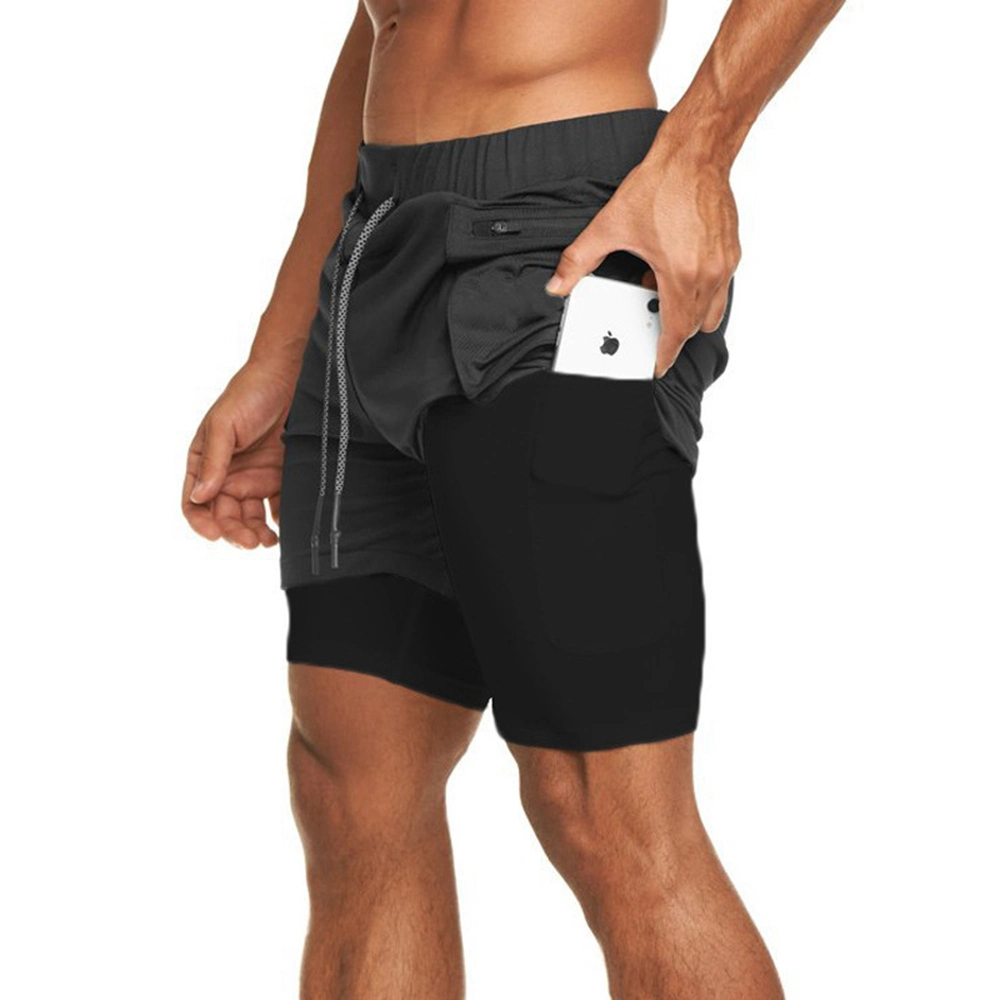 2022 Summer Running Shorts Men 2 in 1 Sports Jogging Fitness Shorts Training Quick Dry Mens Gym Men Shorts Sport Gym Short Pants