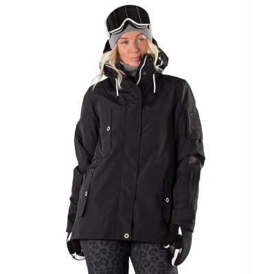 Jaqueta corta-vento de inverno feminina personalizada jaqueta de snowboard à prova d'água jaqueta de esqui moderna ao ar livre com capuz