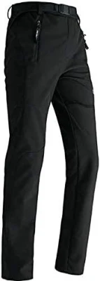 Calças de caminhada dos homens inverno velo forrado calças softshell ao ar livre térmica workwear esqui golfe andando à prova dwaterproof água