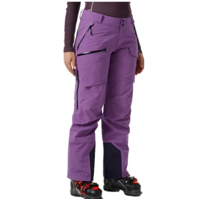 Calça feminina softshell calça cargo à prova d'água calça à prova de vento para esqui na neve